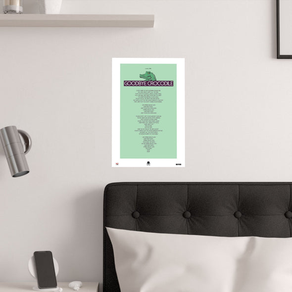 GOODBYE CROCODILE - LYRICS WALL POSTER