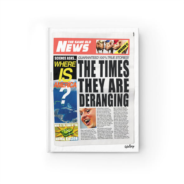 'THE TIMES THEY ARE ETC' LIMITED EDITION HARDBACK BLANK 128 PAGE JOURNAL