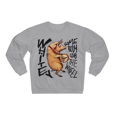 BIG PIG- XXL Print 'Grab The Wheel' Crewneck Sweat