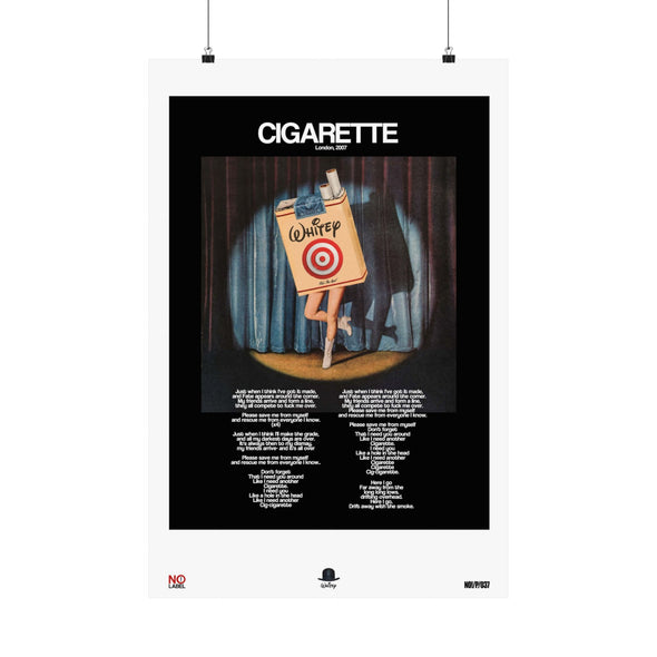 CIGARETTE - LYRICS WALL POSTER