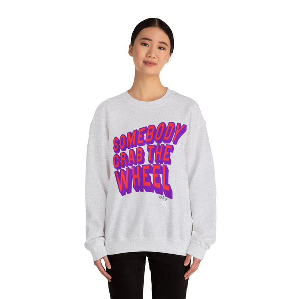 'GRAB THE WHEEL'  LIMITED EDITION PINK PRINT- Heavy Sweatshirt