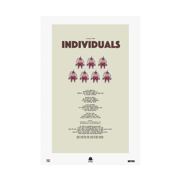 INDIVIDUALS - LYRICS WALL POSTER