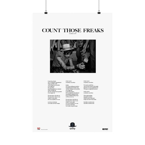 COUNT THOSE FREAKS - LYRICS WALL POSTER