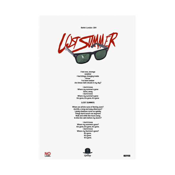 LOST SUMMER - LYRICS WALL POSTER