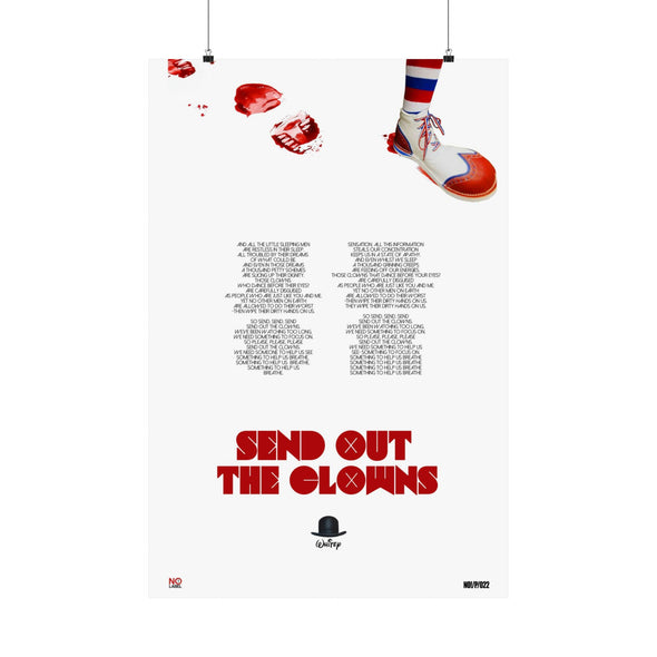 SEND OUT THE CLOWNS - LYRICS WALL POSTER