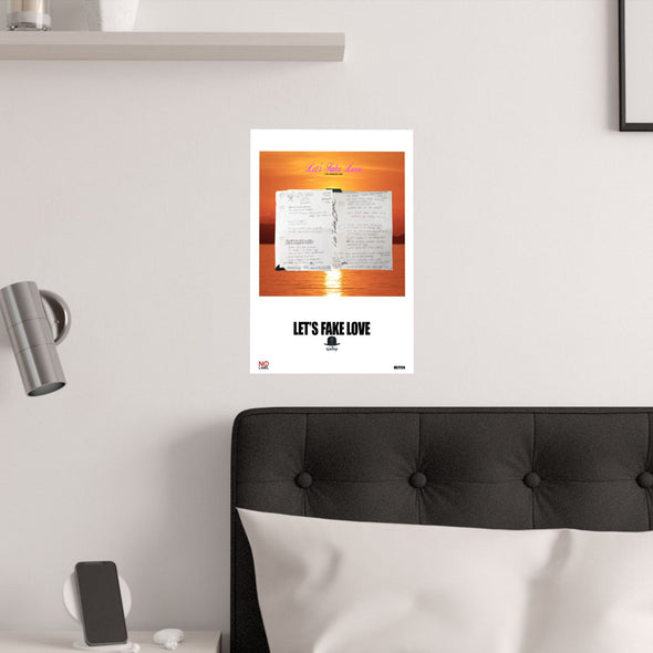 LET'S FAKE LOVE - LYRICS WALL POSTER