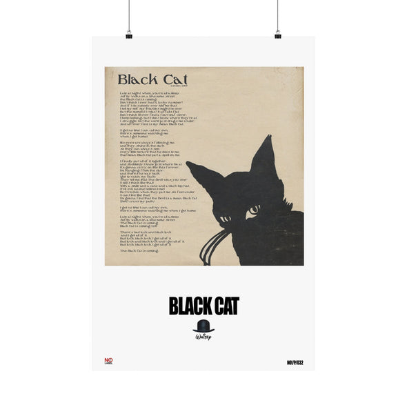 BLACK CAT - LYRICS WALL POSTER