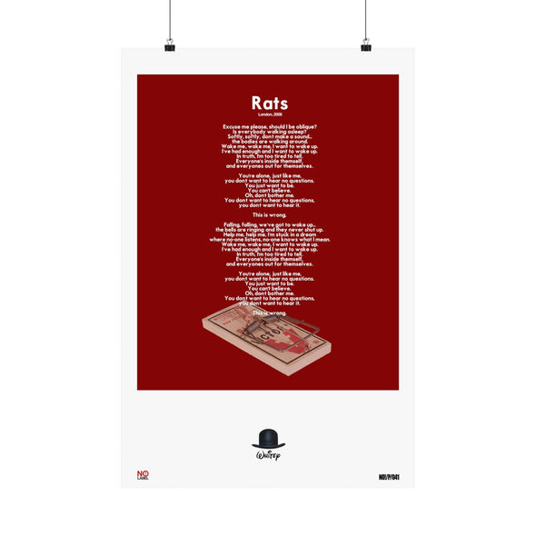 RATS - WALL LYRICS POSTER