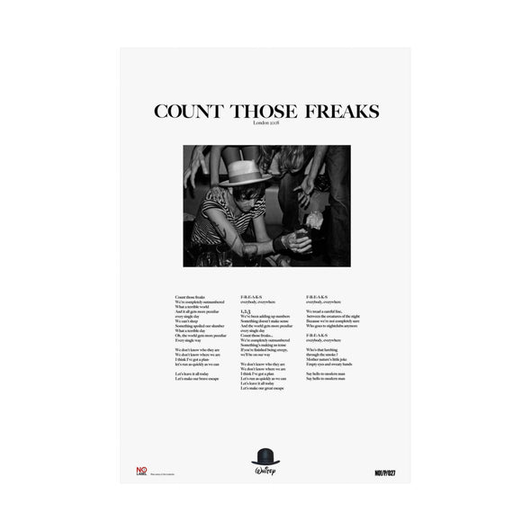 COUNT THOSE FREAKS - LYRICS WALL POSTER