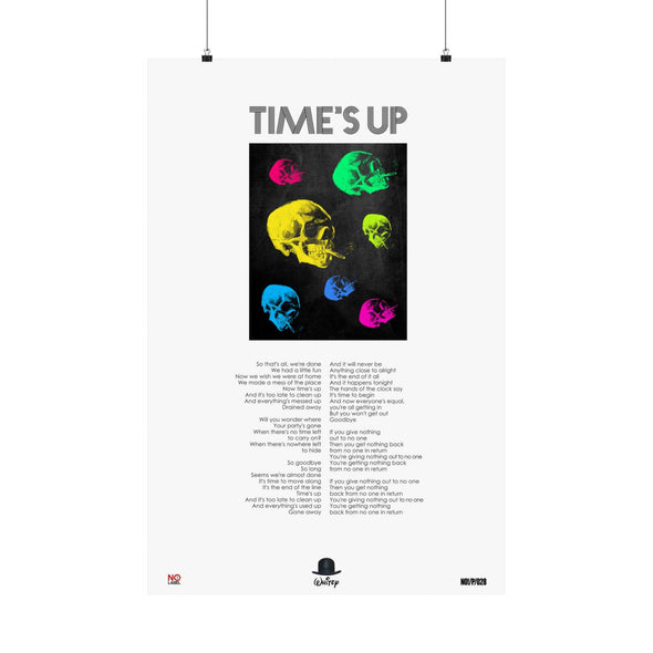 TIMES UP - LYRICS WALL POSTER