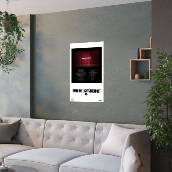 WHEN THE LIGHTS WENT OUT - LYRICS WALL POSTER