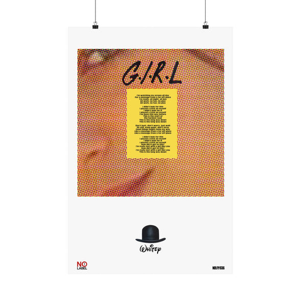 GIRL - LYRICS WALL POSTER