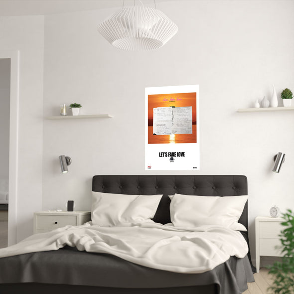 LET'S FAKE LOVE - LYRICS WALL POSTER