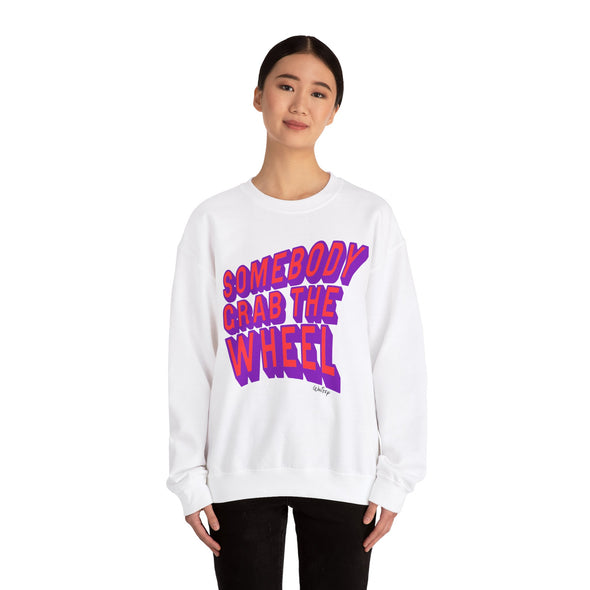 'GRAB THE WHEEL'  LIMITED EDITION PINK PRINT- Heavy Sweatshirt