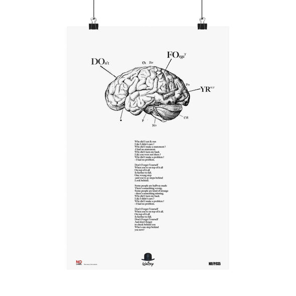 DON'T FORGET YOURSELF - LYRICS WALL POSTER