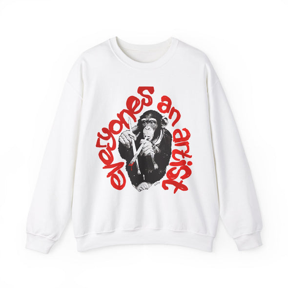 'EVERYONES AN ARTIST' Sweatshirt (Red, Black & White version)