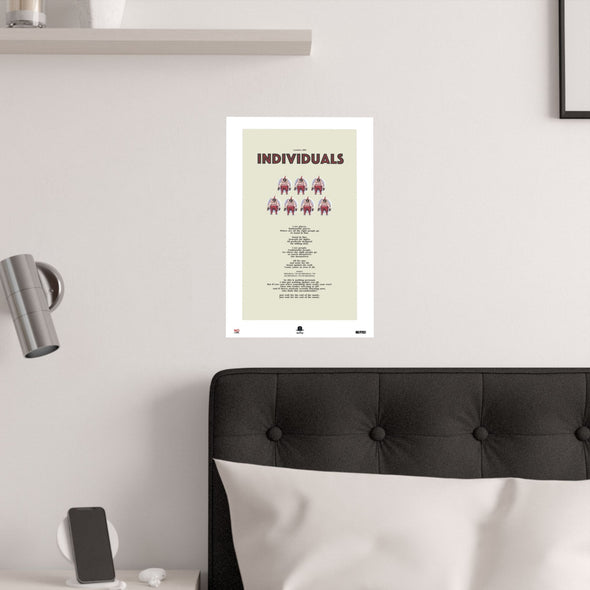 INDIVIDUALS - LYRICS WALL POSTER