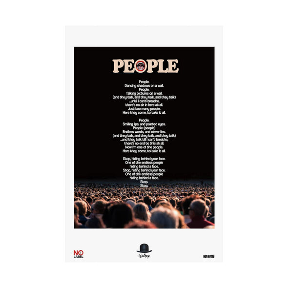 PEOPLE - LYRICS WALL POSTER