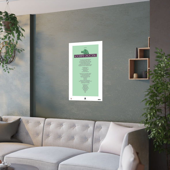 GOODBYE CROCODILE - LYRICS WALL POSTER