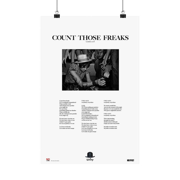 COUNT THOSE FREAKS - LYRICS WALL POSTER