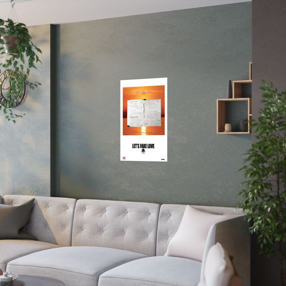 LET'S FAKE LOVE - LYRICS WALL POSTER
