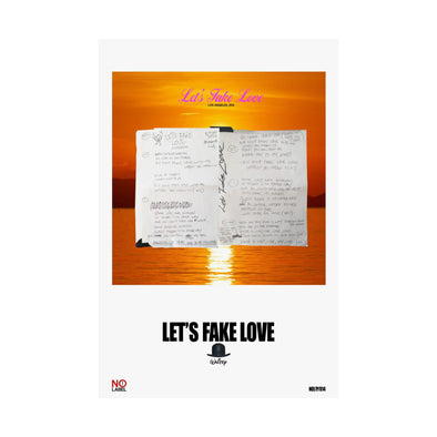 LET'S FAKE LOVE - LYRICS WALL POSTER