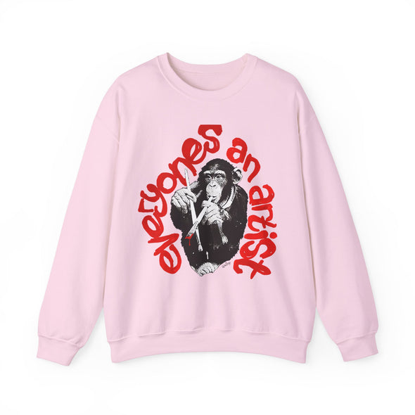 'EVERYONES AN ARTIST' Sweatshirt (Red, Black & White version)