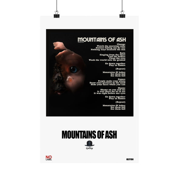 MOUNTAINS OF ASH - LYRICS WALL POSTER