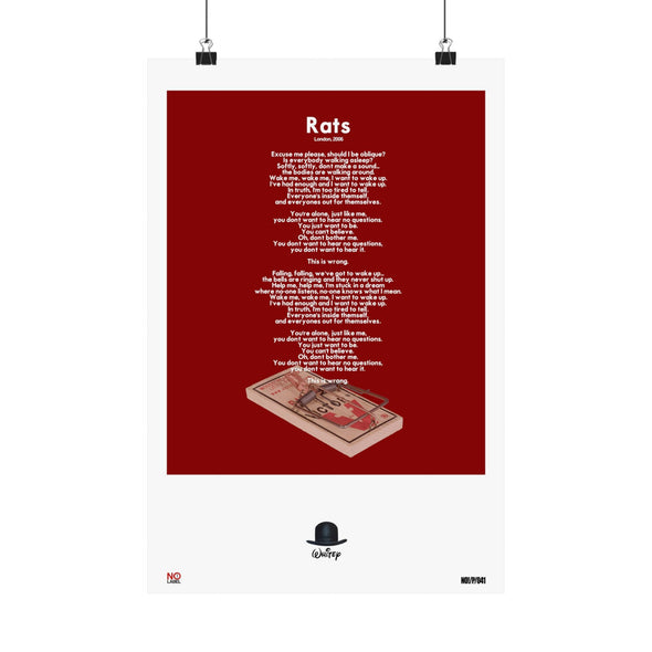 RATS - WALL LYRICS POSTER