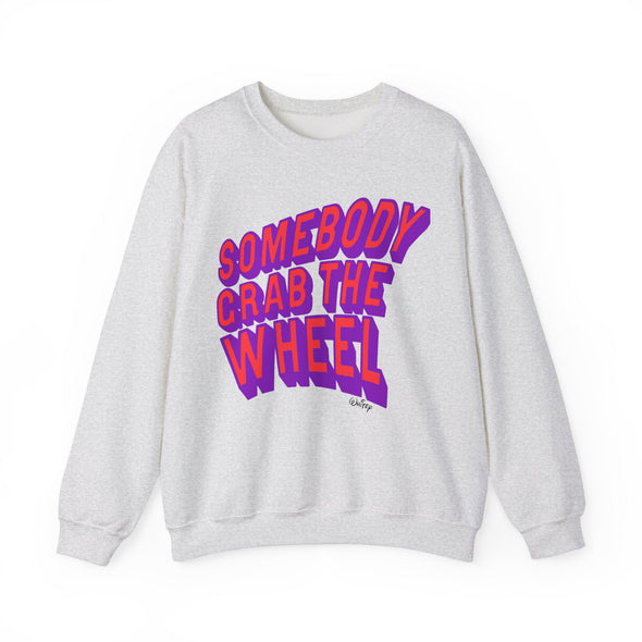 'GRAB THE WHEEL'  LIMITED EDITION PINK PRINT- Heavy Sweatshirt