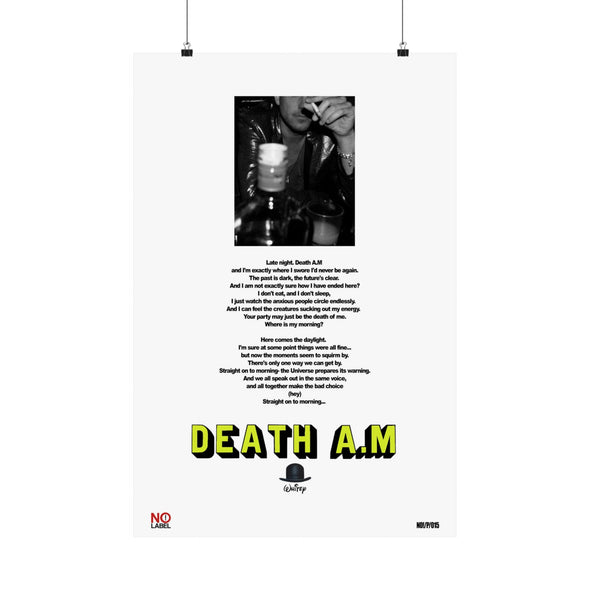 DEATH A.M - LYRICS WALL POSTER