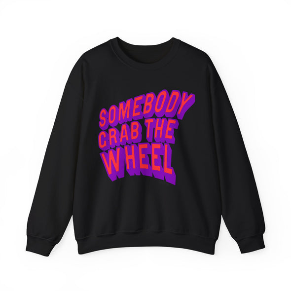 'GRAB THE WHEEL'  LIMITED EDITION PINK PRINT- Heavy Sweatshirt