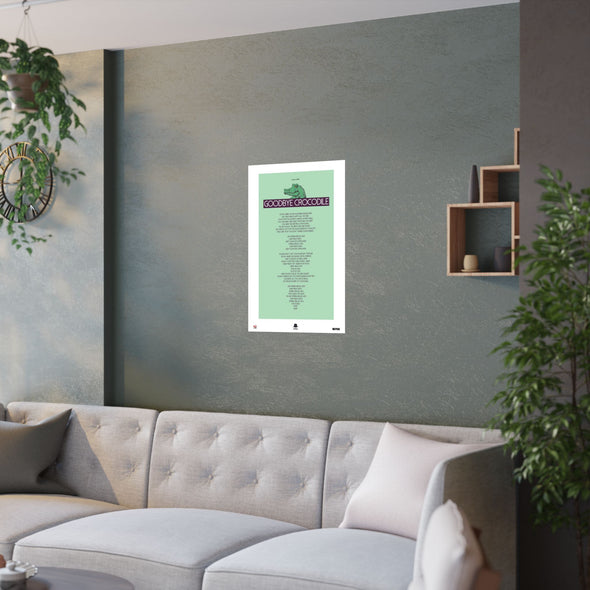 GOODBYE CROCODILE - LYRICS WALL POSTER