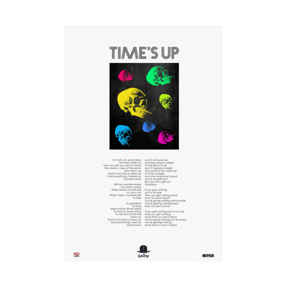 TIMES UP - LYRICS WALL POSTER