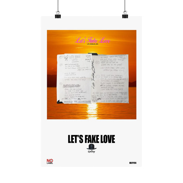 LET'S FAKE LOVE - LYRICS WALL POSTER