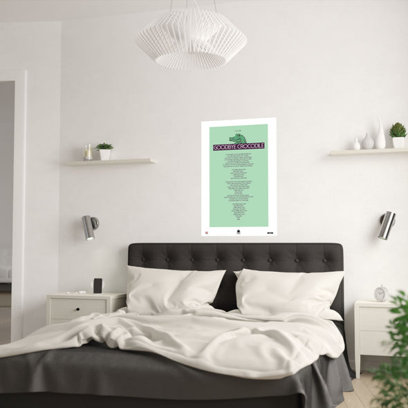 GOODBYE CROCODILE - LYRICS WALL POSTER