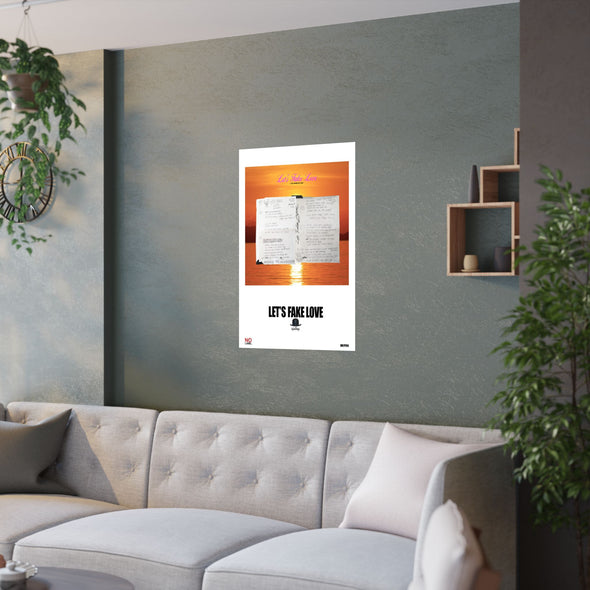 LET'S FAKE LOVE - LYRICS WALL POSTER