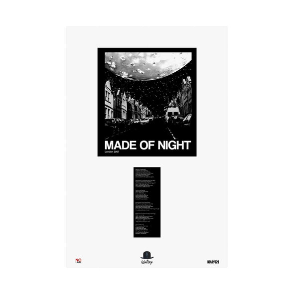 MADE OF NIGHT - LYRICS WALL POSTER