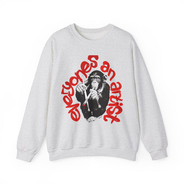 'EVERYONES AN ARTIST' Sweatshirt (Red, Black & White version)