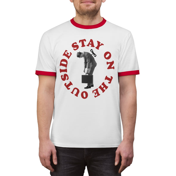 'STAY ON THE OUTSIDE' Ringer Tee