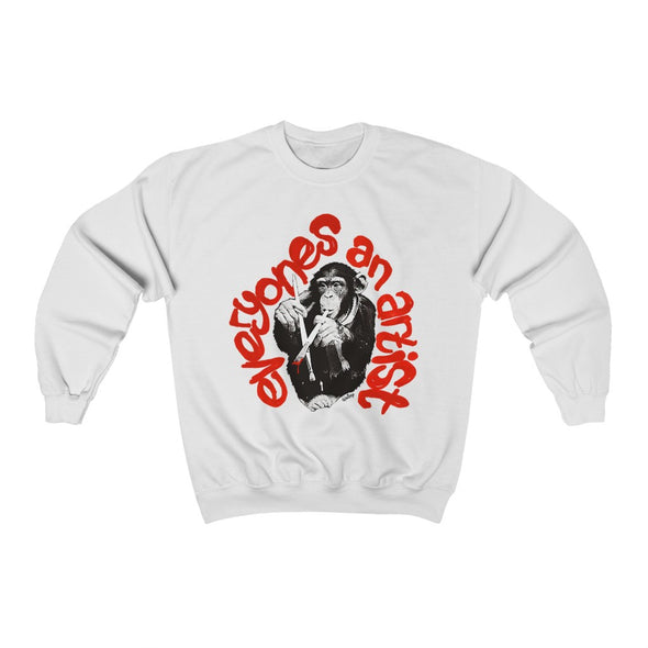 'EVERYONES AN ARTIST' Sweatshirt (Red, Black & White version)