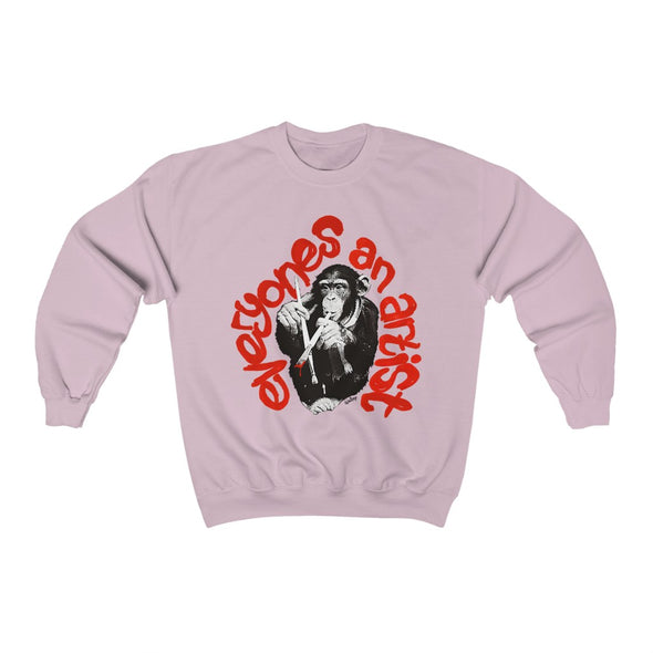 'EVERYONES AN ARTIST' Sweatshirt (Red, Black & White version)