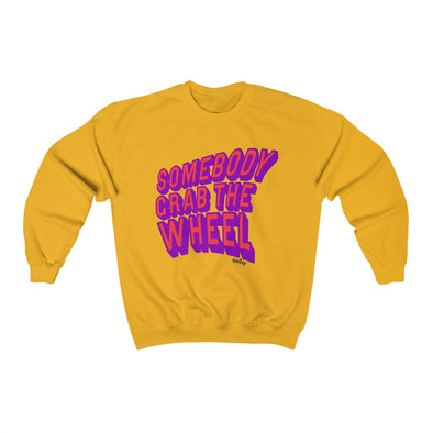 'GRAB THE WHEEL'  LIMITED EDITION PINK PRINT- Heavy Sweatshirt