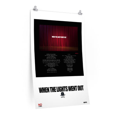 WHEN THE LIGHTS WENT OUT - LYRICS WALL POSTER