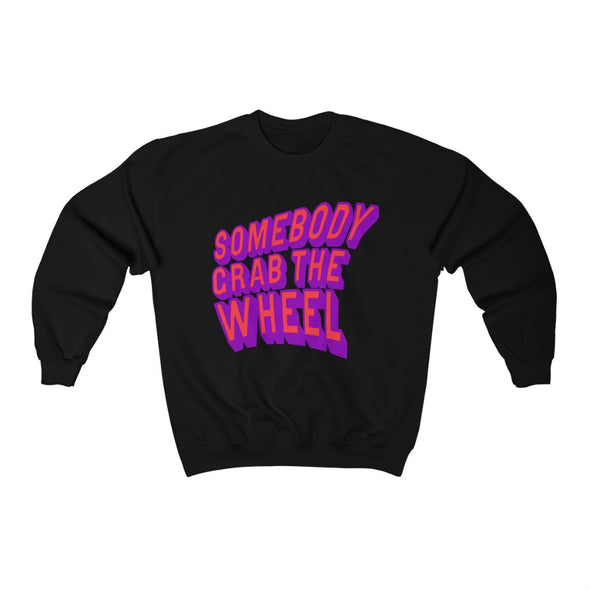 'GRAB THE WHEEL'  LIMITED EDITION PINK PRINT- Heavy Sweatshirt